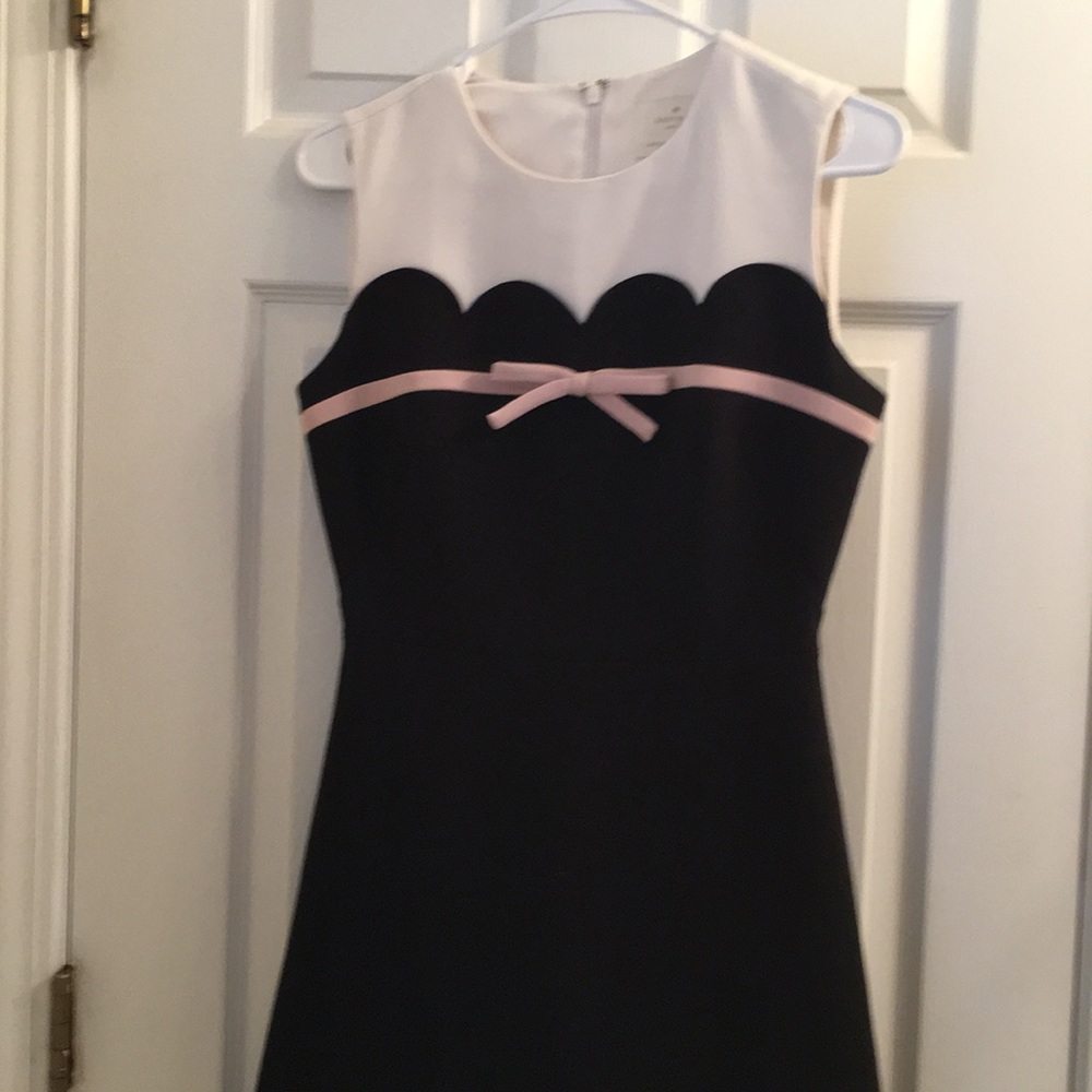 Scalloped Pink Bow dress